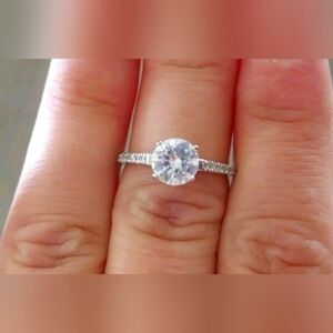 Vintage Designer | FAS 925 Sterling Silver | Cubic Zirconia Ring | Size 6.00